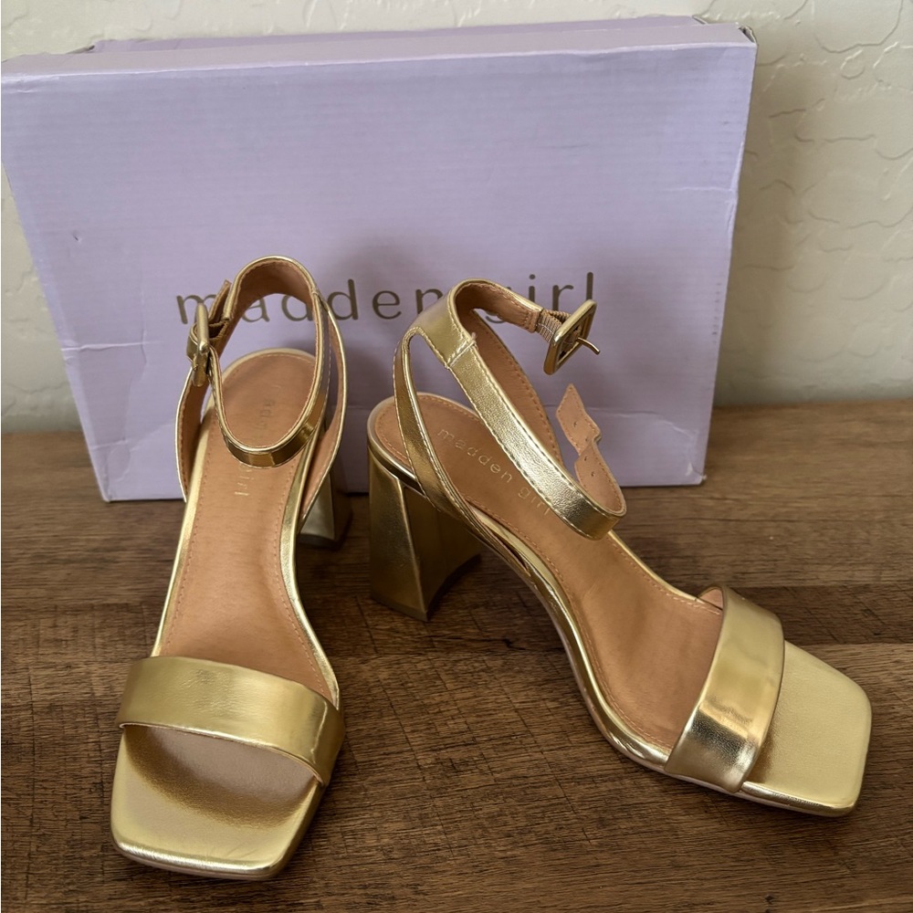 New Gold Heeled Sandals
